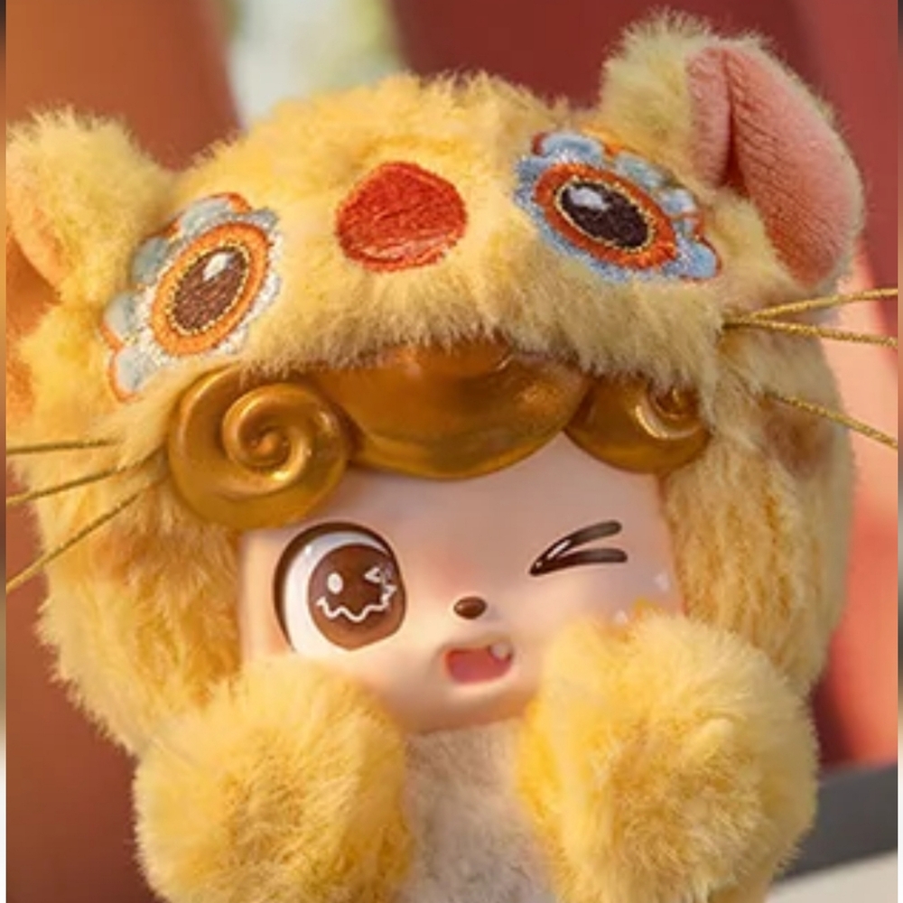 Q.Kid Good Fortune Series Vinyl Plush NIB - Blessed Tiger - Picture 2 of 6